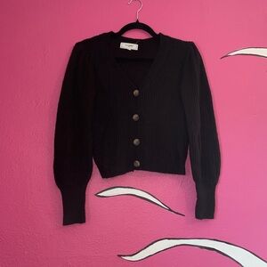 Chic Black Knit Cardigan